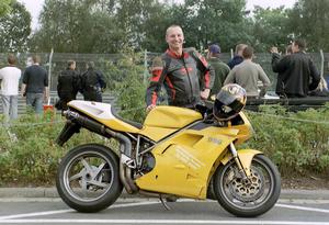 Bren posing with his Ducati