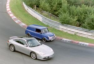 Ring Mini overtaking 996 Targa