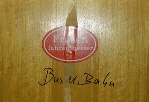 Sign at the door of the Ladies room