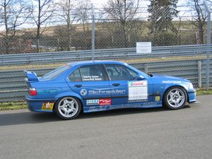 Blue BMW E36