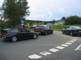 Blocked roundabout