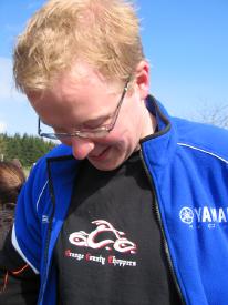 Niek proudly modeling an OCC T-shirt