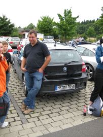 BMW 130i and driver
